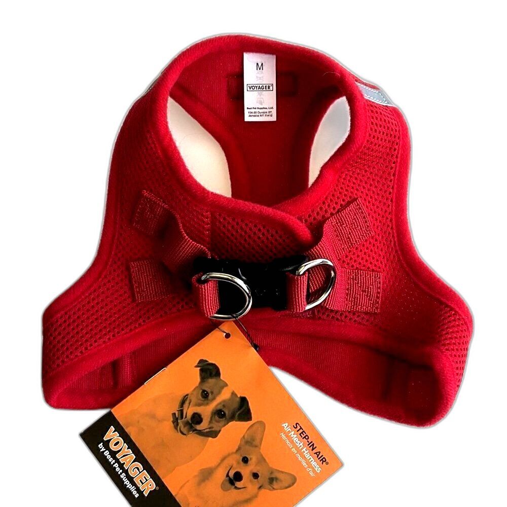 Voyager Step-In Air Mesh Dog Harness Red Medium NWT